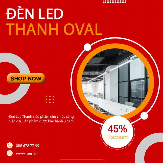 Đèn led thanh Oval giảm giá